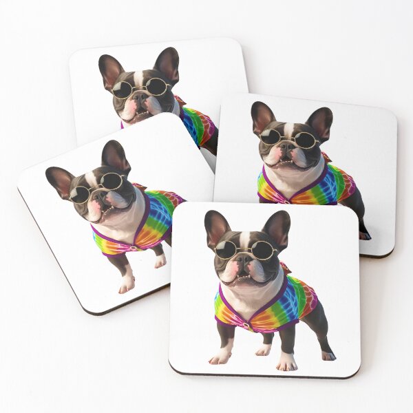 Item preview, Groovy 1970s French Bulldog – Peace, Love & Hippy Vibes designed and sold by Fredster1966.
