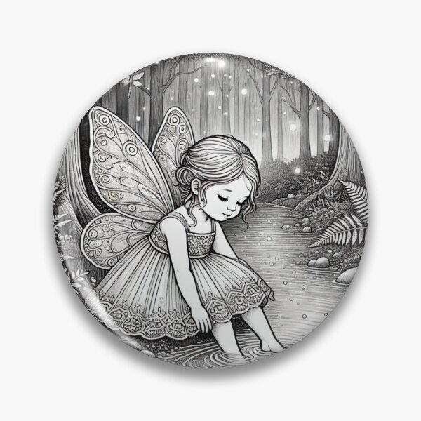 Item preview, Greyscale Fairy in Stream designed and sold by SmithE018.