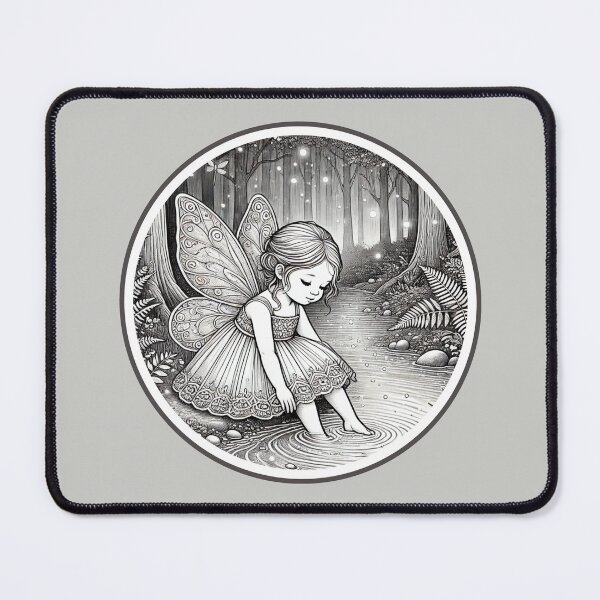 Item preview, Greyscale Fairy in Stream designed and sold by SmithE018.