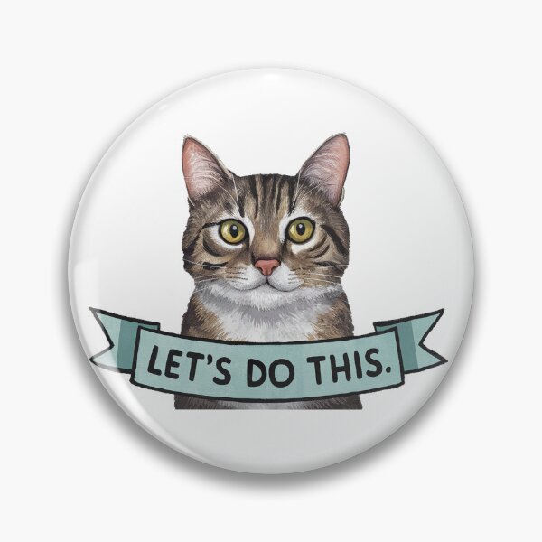Item preview, Charming Tabby Cat Motivational Banner "Let's do This" designed and sold by AnimalAirtistry.