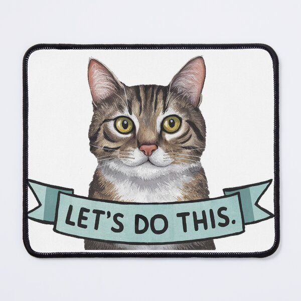 Item preview, Charming Tabby Cat Motivational Banner "Let's do This" designed and sold by AnimalAirtistry.
