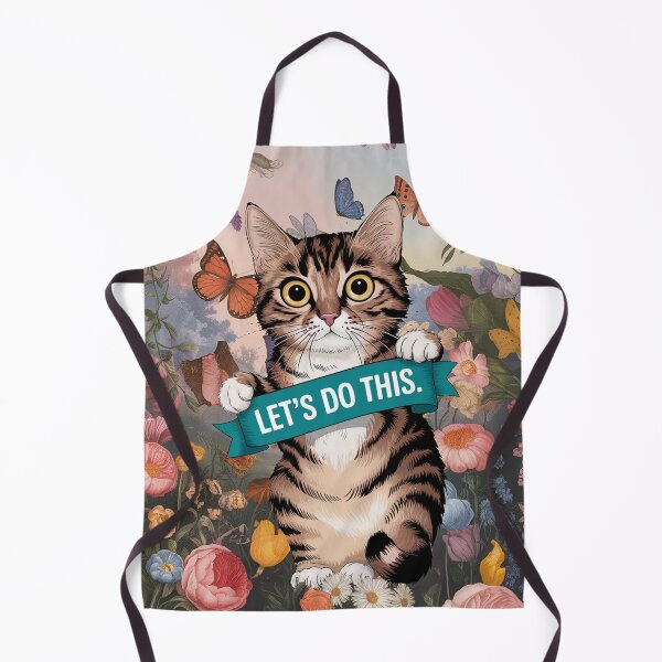 Item preview, Motovational Cat Surrounded by Flowers and Butterflies designed and sold by AnimalAirtistry.
