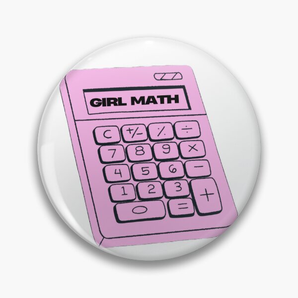 Item preview, ‘Girl Math’ Pink Calculator  designed and sold by Fine Wine Designs.