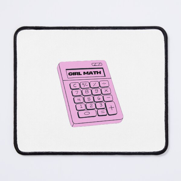Item preview, ‘Girl Math’ Pink Calculator  designed and sold by Fine Wine Designs.