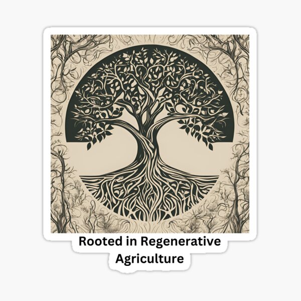 Vista previa del artículo con la obra «Arraigado en la agricultura regenerativa», diseñado y vendido por OakMDesigns.
