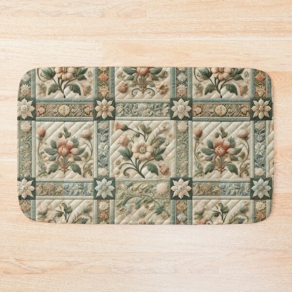 Item preview, Timeless Floral Harmony: Seamless Quilted Elegance designed and sold by Meta2Physical.
