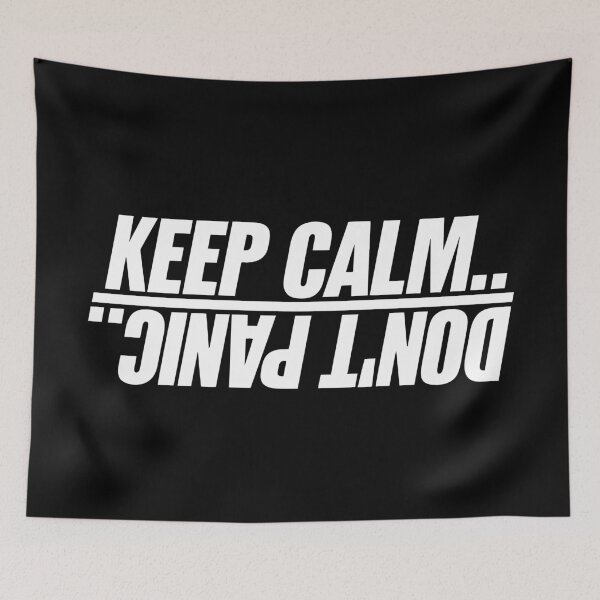 Item preview, "Keep Calm Don't Panic – Funny Sarcastic Quote for Overthinkers, Introverts & Anxiety Relief | Stress Meme, Nerdy Humor & Motivational Joke Gift" designed and sold by artworkathome.