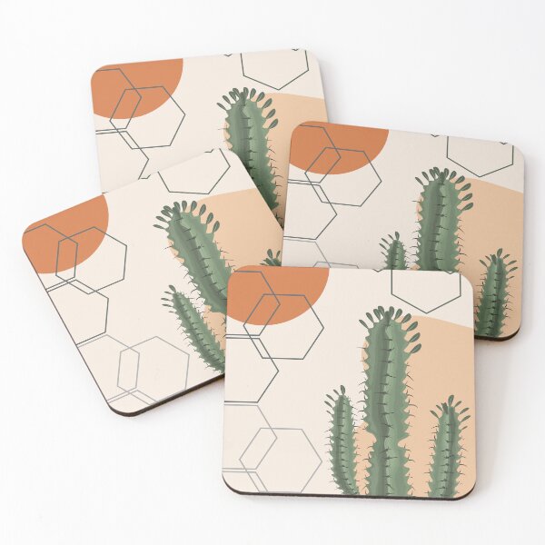 Item preview, Abstract modern botanical art , cactus designed and sold by Green Plantessa.