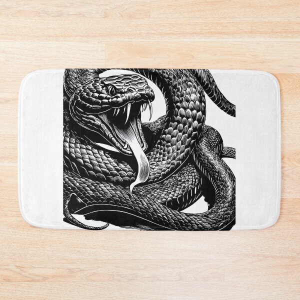 Item preview, Fierce Black and White Snake designed and sold by supakor.