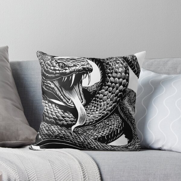 Item preview, Fierce Black and White Snake designed and sold by supakor.