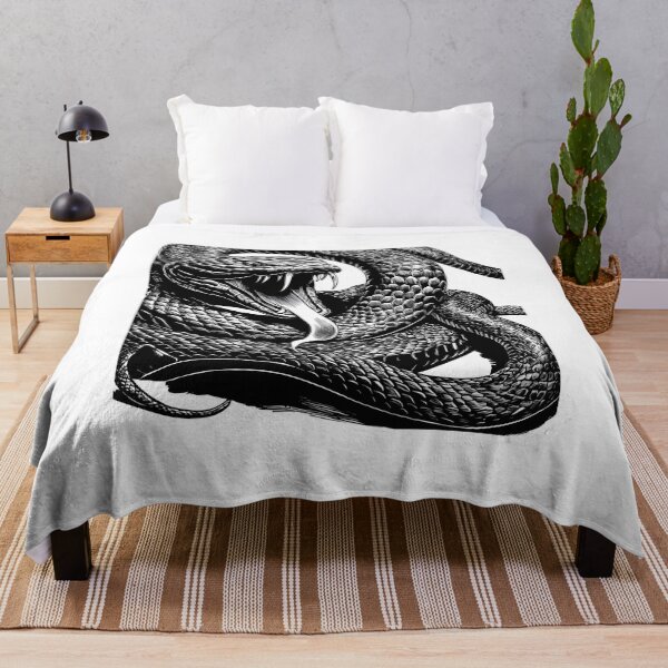 Item preview, Fierce Black and White Snake designed and sold by supakor.