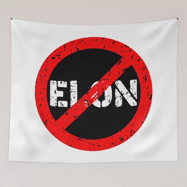 Item preview, Banned elon, NO ELON!  anti elon, no elon musk, no musk, Anti-Elon Musk Bumper Decal For elon musk haters! black red designed and sold by ramwebroom.
