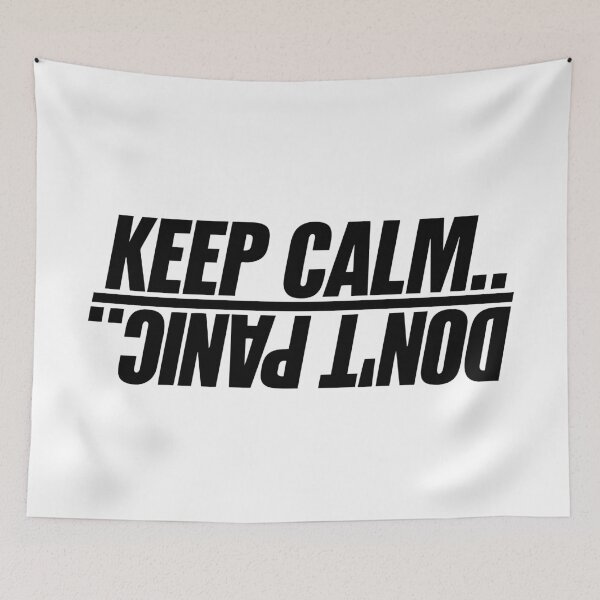 Item preview, "Keep Calm Don't Panic – Funny Sarcastic Quote for Overthinkers, Introverts & Anxiety Relief | Stress Meme, Nerdy Humor & Motivational Joke Gift" designed and sold by artworkathome.