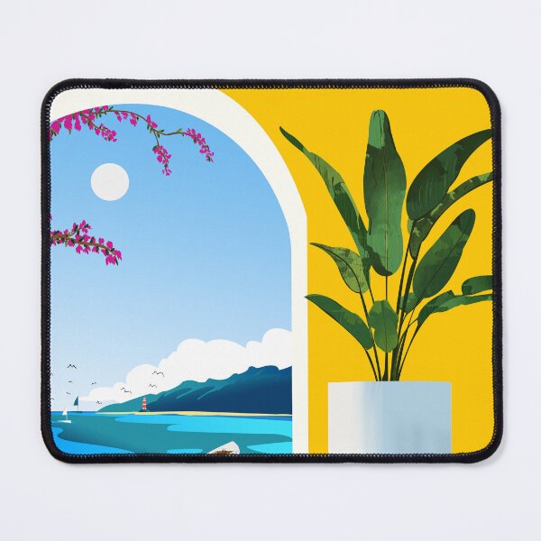 Item preview, A Peek Ahead, Travel Ocean Beach Sea Tropical, Architecture Arch Boat Summer, Bougainvillea Eclectic Bohemian designed and sold by 83oranges.com.