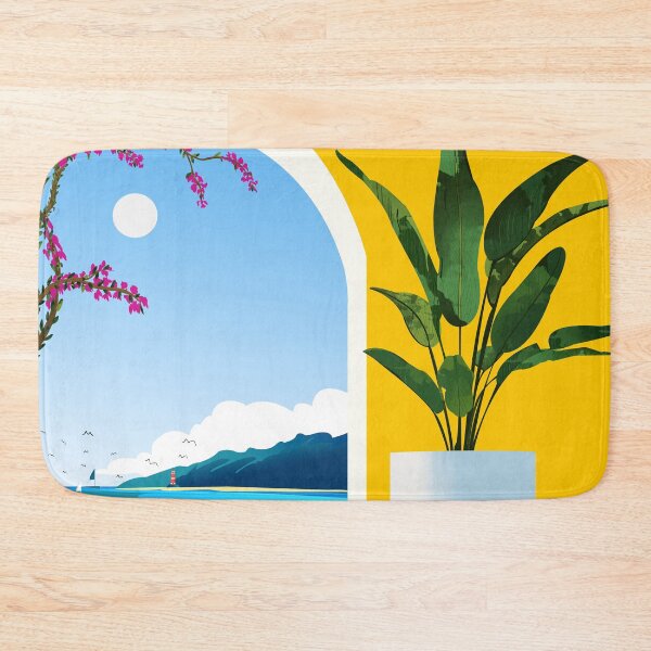 Item preview, A Peek Ahead, Travel Ocean Beach Sea Tropical, Architecture Arch Boat Summer, Bougainvillea Eclectic Bohemian designed and sold by 83oranges.com.