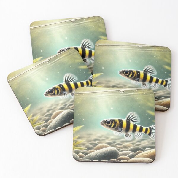 Item preview, Bumblebee Goby Fish | Vibrant Aquatic River designed and sold by NocturnalNook.