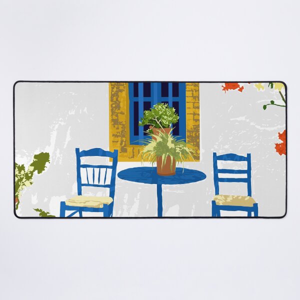 Item preview, Greek Vacay For Two, Evil Eye Santorini Travel Summer, Eclectic Travel Architecture White Buildings Cafe designed and sold by 83oranges.com.