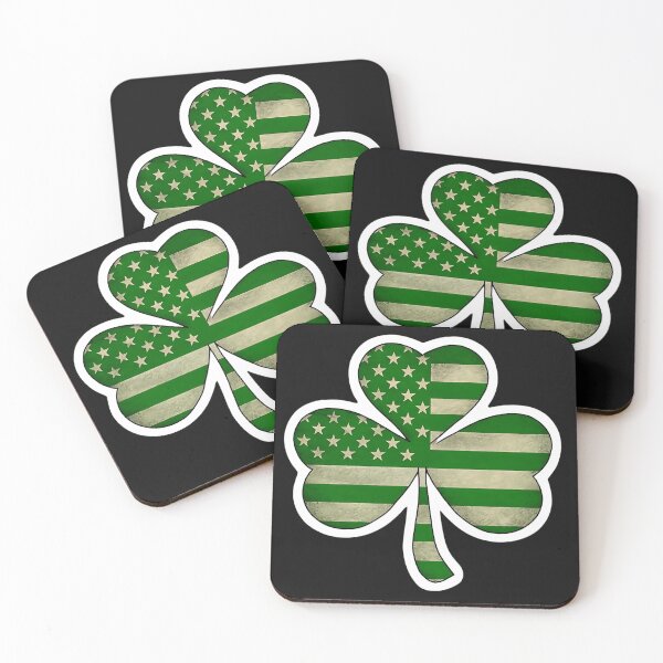 Item preview, Patriotic Shamrock Celtic Knot Sticker with American Flag designed and sold by FestivityFinds.