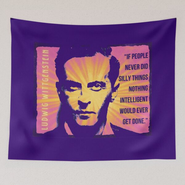 Item preview, Ludwig Wittgenstein quote: If people never did silly things nothing intelligent would ever get done. designed and sold by artbleed.