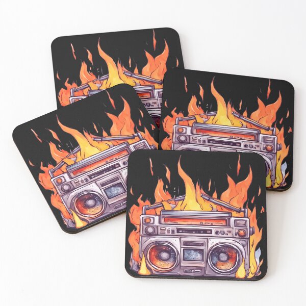 Artikelvorschau, Ghettoblaster-Radio in Flammen entworfen und verkauft von Artbellachi.