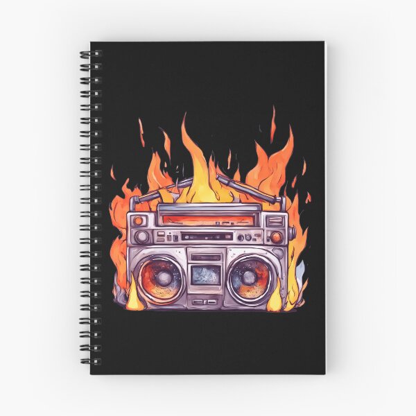 Artikelvorschau, Ghettoblaster-Radio in Flammen entworfen und verkauft von Artbellachi.