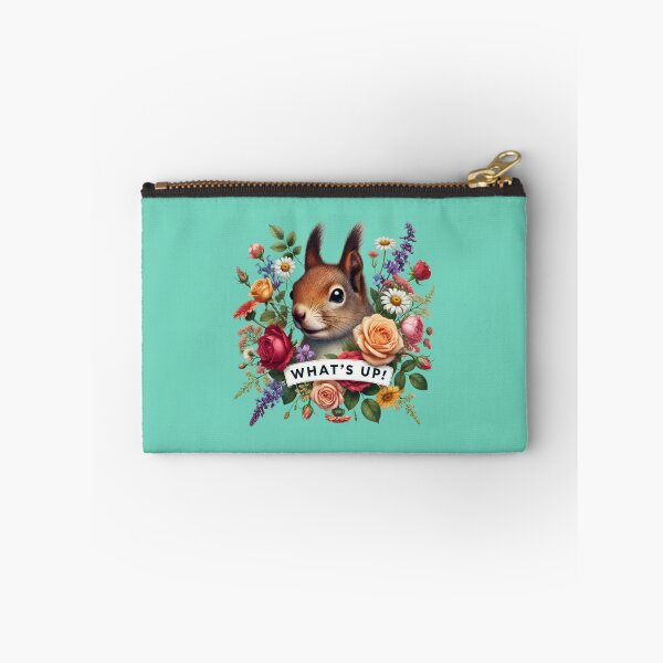 Item preview, What's up! Whimsical Squirrel in Bloom, Realistic Wildlife & Floral Art Fusion designed and sold by Julinel Design.