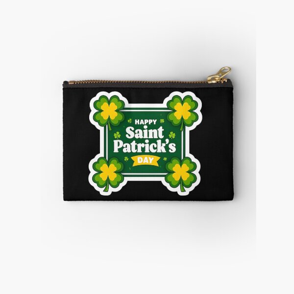 Artikelvorschau, Glücklicher St. Patrick's Day Kleeblatt-Cartoon Sticker entworfen und verkauft von FestivityFinds.