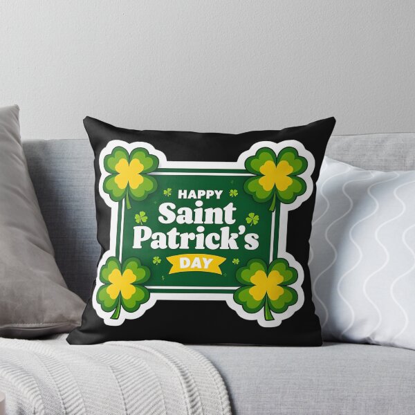 Artikelvorschau, Glücklicher St. Patrick's Day Kleeblatt-Cartoon Sticker entworfen und verkauft von FestivityFinds.