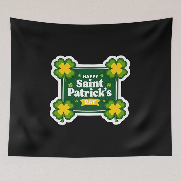 Artikelvorschau, Glücklicher St. Patrick's Day Kleeblatt-Cartoon Sticker entworfen und verkauft von FestivityFinds.