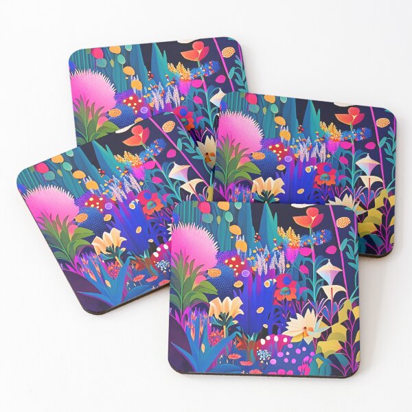 Item preview, Surreal Emotions, Abstract Colorful Bold Botanical Nature Garden, Eclectic Boho Bohemian Modern Contemporary graphic Design Painting designed and sold by 83oranges.com.