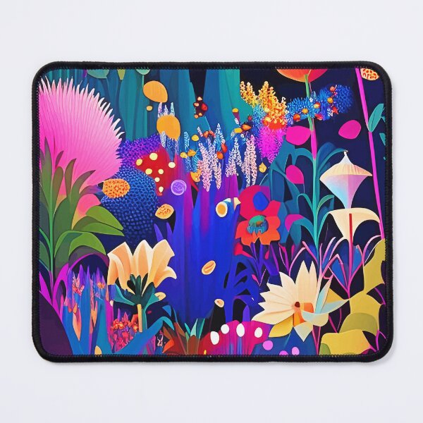 Item preview, Surreal Emotions, Abstract Colorful Bold Botanical Nature Garden, Eclectic Boho Bohemian Modern Contemporary graphic Design Painting designed and sold by 83oranges.com.