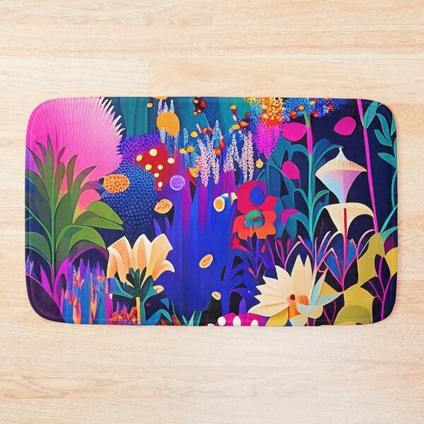 Item preview, Surreal Emotions, Abstract Colorful Bold Botanical Nature Garden, Eclectic Boho Bohemian Modern Contemporary graphic Design Painting designed and sold by 83oranges.com.
