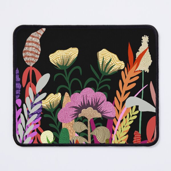 Item preview, Dark Garden, Eclectic Bold Floral Botanical Nature, Colorful Mystery Bohemian Flowers Plants designed and sold by 83oranges.com.