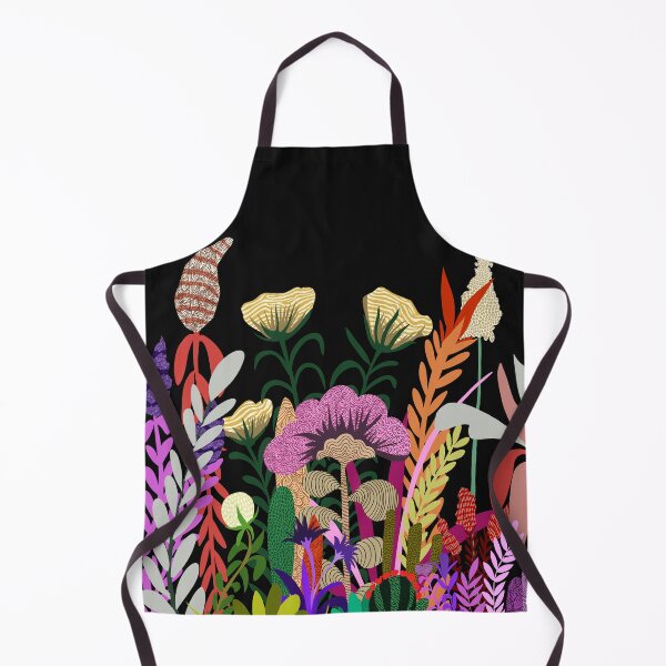 Item preview, Dark Garden, Eclectic Bold Floral Botanical Nature, Colorful Mystery Bohemian Flowers Plants designed and sold by 83oranges.com.