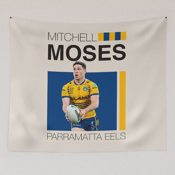 Item preview, Mitchell Moses Parramarra Eels NRL Poster designed and sold by Vibes To VIsual.