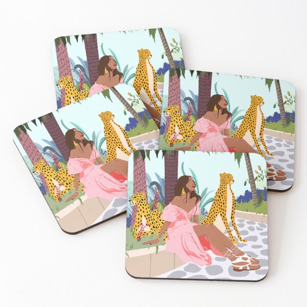 Item preview, Spirit Animal, Cheetah, Leopard, Tiger Wildlife, Tropical Jungle Wild Cat Animals, Bohemian Woman Travel Garden Nature designed and sold by 83oranges.com.