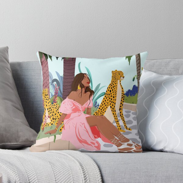 Item preview, Spirit Animal, Cheetah, Leopard, Tiger Wildlife, Tropical Jungle Wild Cat Animals, Bohemian Woman Travel Garden Nature designed and sold by 83oranges.com.