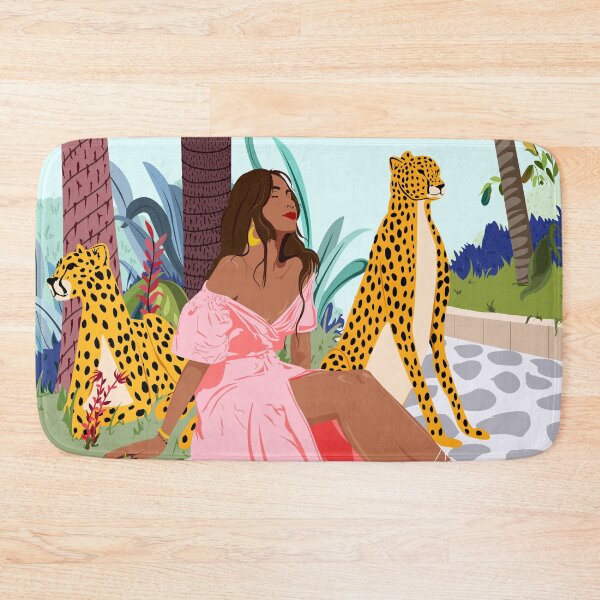 Item preview, Spirit Animal, Cheetah, Leopard, Tiger Wildlife, Tropical Jungle Wild Cat Animals, Bohemian Woman Travel Garden Nature designed and sold by 83oranges.com.