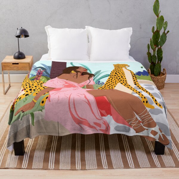 Item preview, Spirit Animal, Cheetah, Leopard, Tiger Wildlife, Tropical Jungle Wild Cat Animals, Bohemian Woman Travel Garden Nature designed and sold by 83oranges.com.