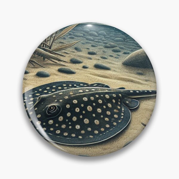 Item preview, Freshwater Stingray at River Bottom – Moonlit Underwater designed and sold by NocturnalNook.