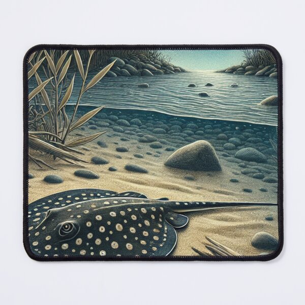 Item preview, Freshwater Stingray at River Bottom – Moonlit Underwater designed and sold by NocturnalNook.