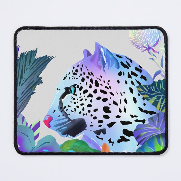 Item preview, Holographic Leopard, Tropical Jungle Eclectic Nature, Colorful Botanical Wildlife, Boho Contemporary Animals, Tiger Cheetah Cat Maximalism designed and sold by 83oranges.com.