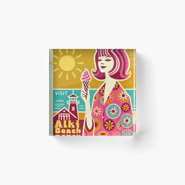 Item preview, Alki Summer Vintage Poster designed and sold by OSKAR-NOVAK.