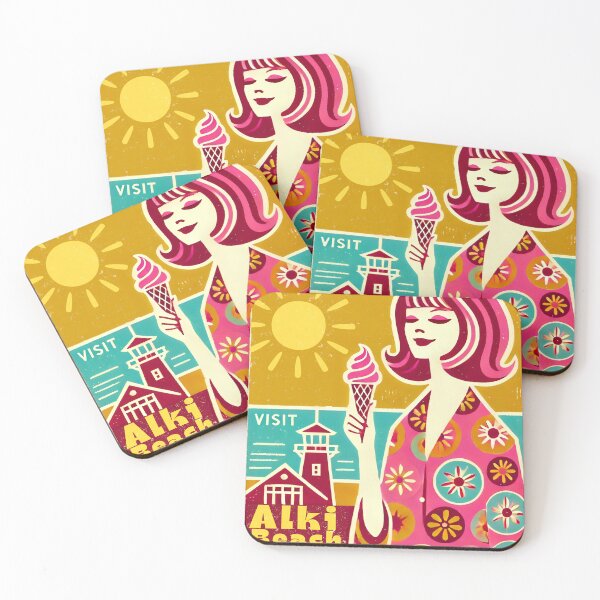 Item preview, Alki Summer Vintage Poster designed and sold by OSKAR-NOVAK.