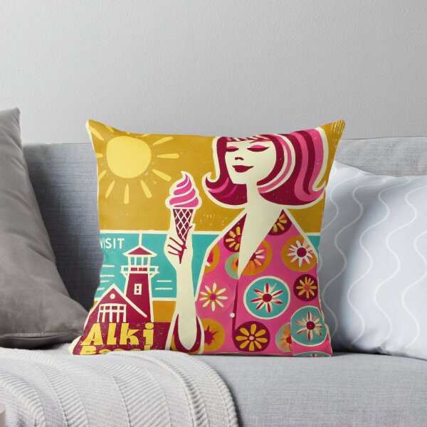Item preview, Alki Summer Vintage Poster designed and sold by OSKAR-NOVAK.