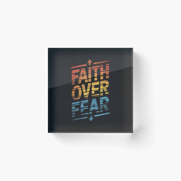 Item preview, FAITH OVER FEAR Sunrise Gradient T-Shirt Design designed and sold by Wonder Pixel Studio.