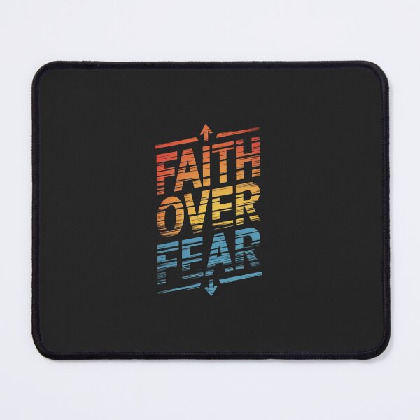 Item preview, FAITH OVER FEAR Sunrise Gradient T-Shirt Design designed and sold by Wonder Pixel Studio.