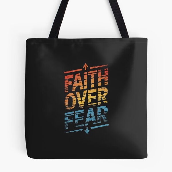 Item preview, FAITH OVER FEAR Sunrise Gradient T-Shirt Design designed and sold by Wonder Pixel Studio.
