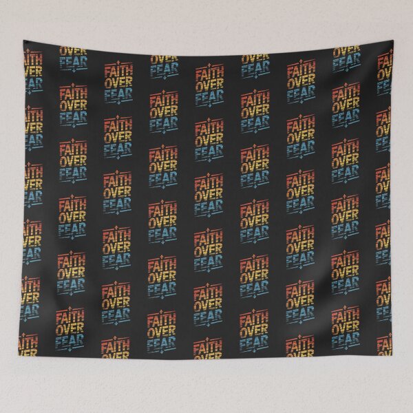 Item preview, FAITH OVER FEAR Sunrise Gradient T-Shirt Design designed and sold by Wonder Pixel Studio.