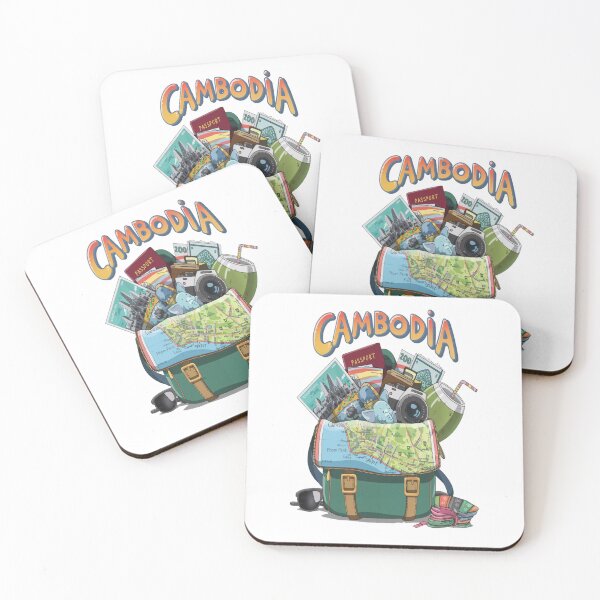 Item preview, Cambodia Angkor wat Asia travel - Cambodia Adventure Backpacking  designed and sold by stickercuffs.